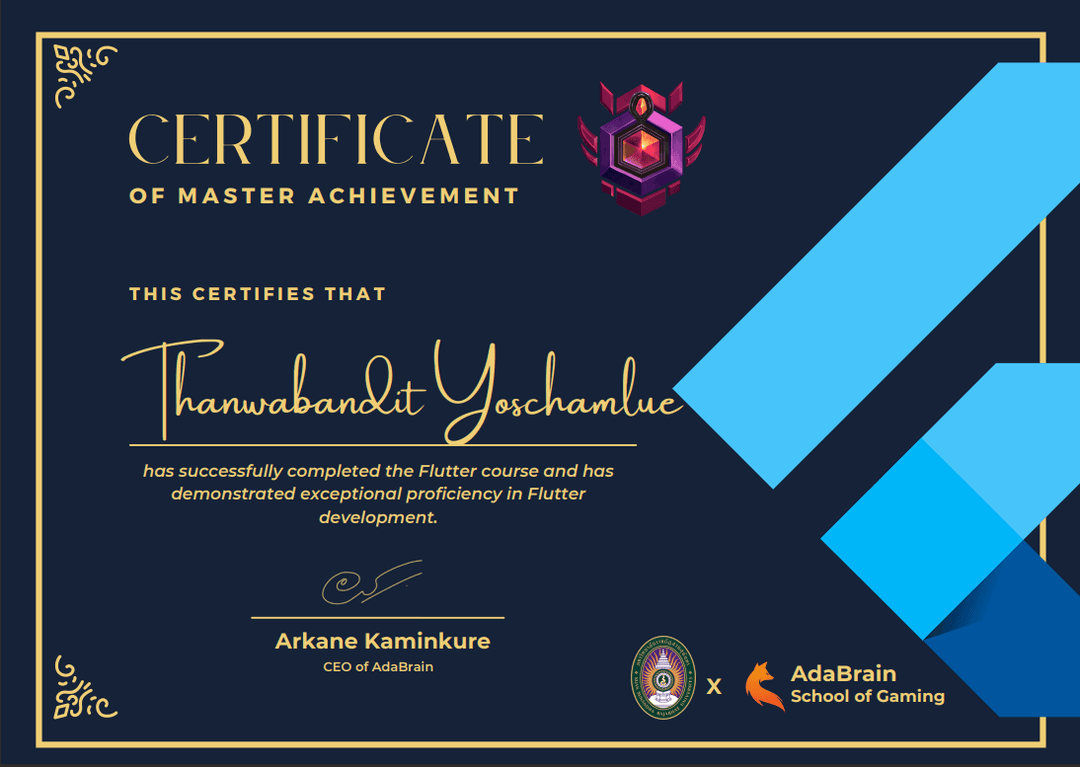 Flutter course : AdaBrain
